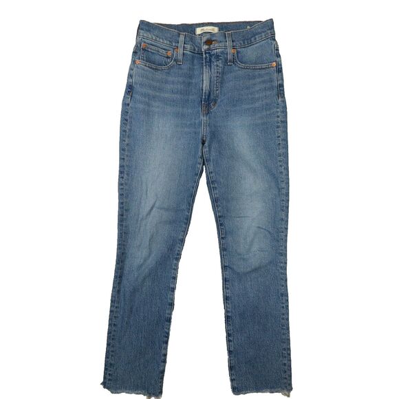 Madewell The Perfect Vintage Jean Medium Wash Raw-Hem Edition size 26 ankle - Picture 1 of 12